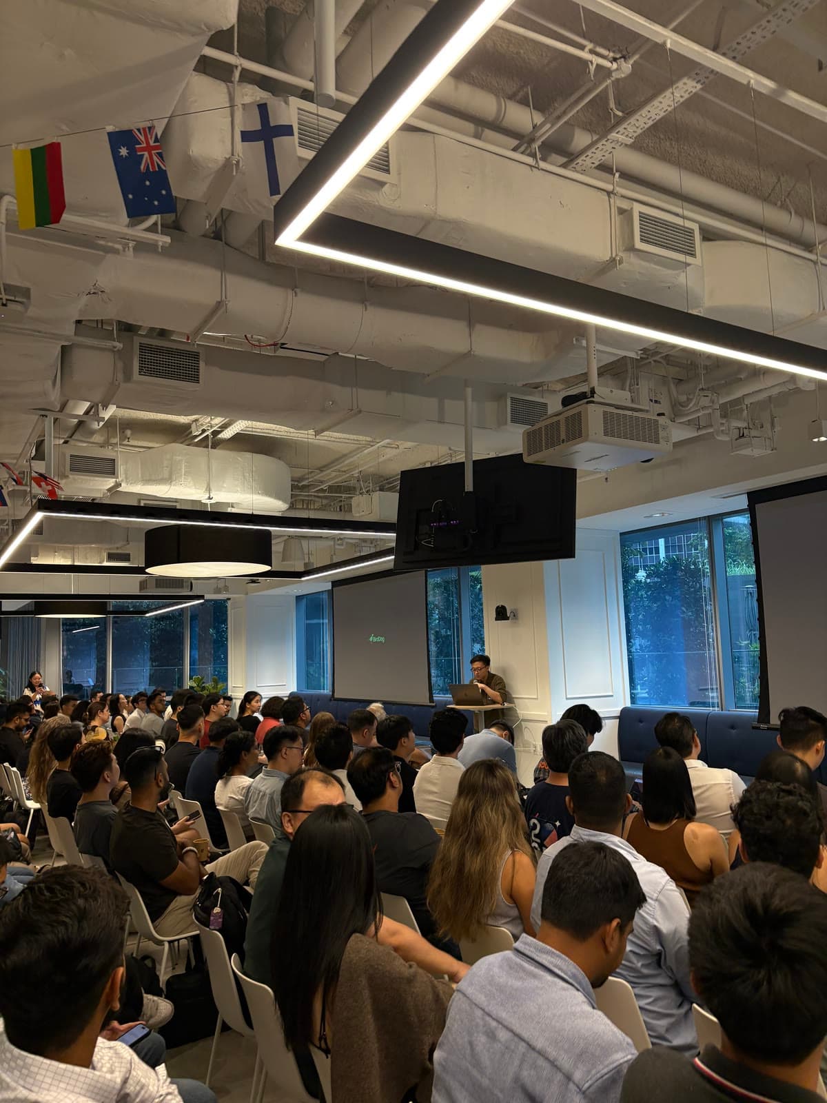 A packed Bon AI community event