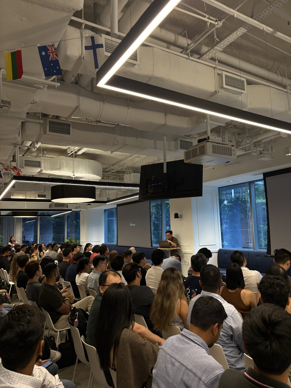 A packed Seed AI community event